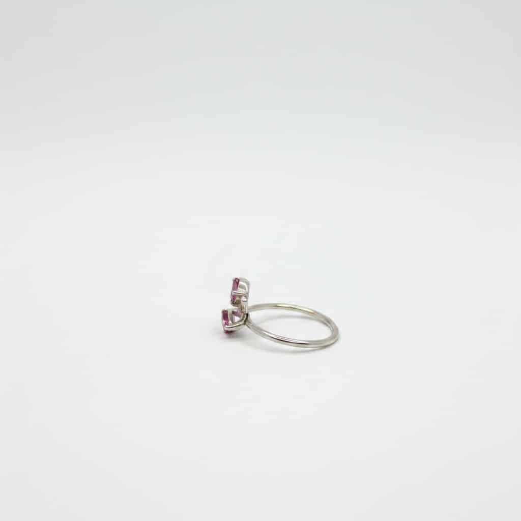 Silver Duet Rosé Ring - Image 2