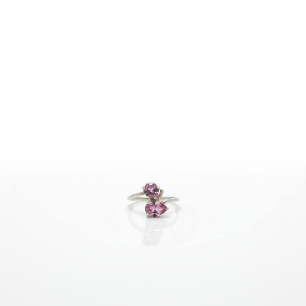 Silver Duet Rosé Ring