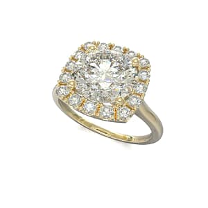 Halo Cushion with Round Cut