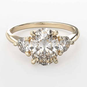 Trilogy Oval with round side stones