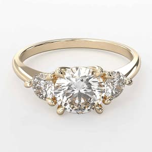Trilogy Oval with Pear side stones