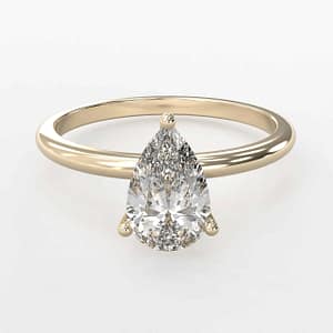 Pear Cut Classic Solitaire | 3-Claw Setting