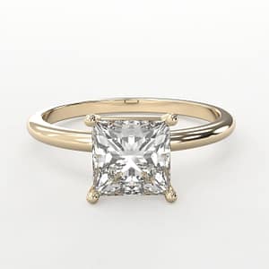 Princess Cut Classic Solitaire | 4-Claw Setting