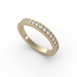 Yellow gold wedding band