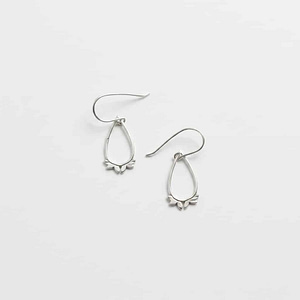 Teardrop Botanical Hook Earrings