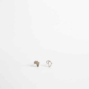 Silver Contour Africa Studs